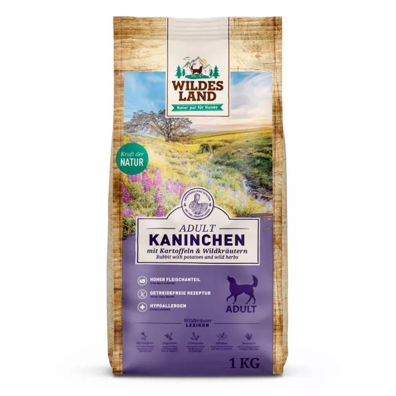 Wildes Land Trockenfutter Kaninchen mit Kartoffeln 1kg